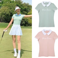 new fl womens golf wear golf shirts outdoor sports short sleeved wicking and sweat absorbing golf clothing