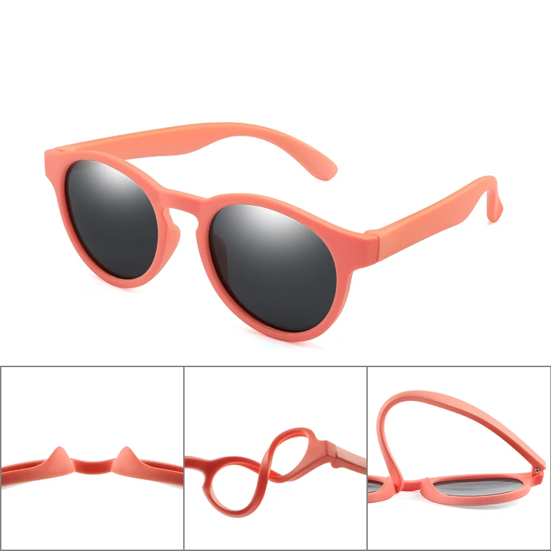 

Rubber Polarized Sunglasses Kids TR90 Boys Girls Mirror Polaroid Sun Glasses Silicone Safety Glasses for Children Baby UV400