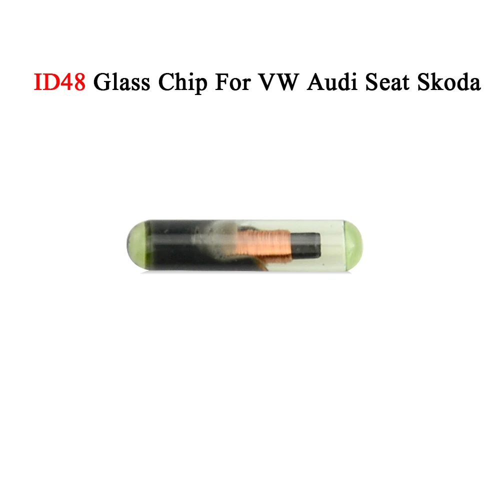 

CHKJ 1PC Auto Key Chip Blank OEM ID48 Chip Auto Transponder Chips Glass ID 48 Unlock Chip For VW Audi Seat Skoda Porsche
