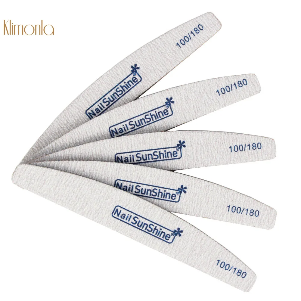 Пилка для ногтей 6 шт./лот буферный блок 100/180 Грит синяя наждачная бумага пилки