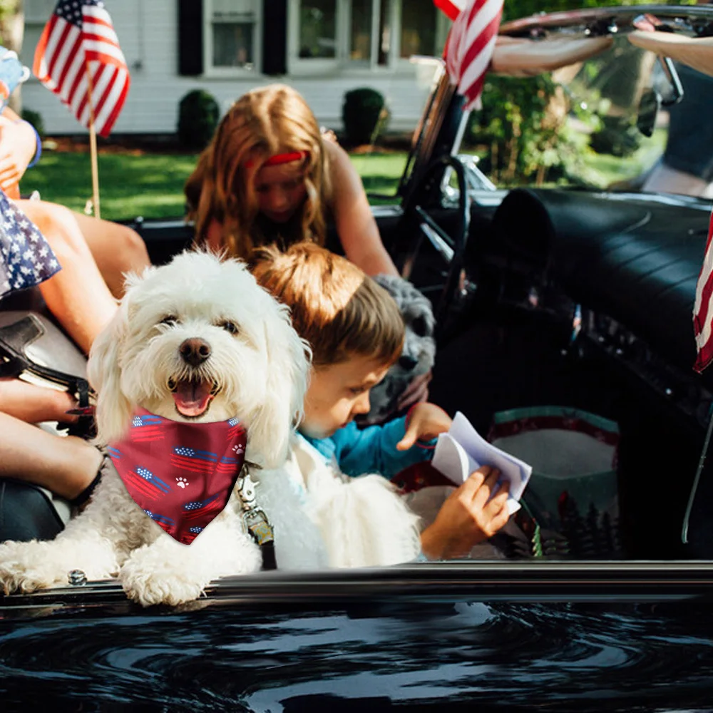 Собачий Бандана с американским флагом собачий шарф для питомца моющийся