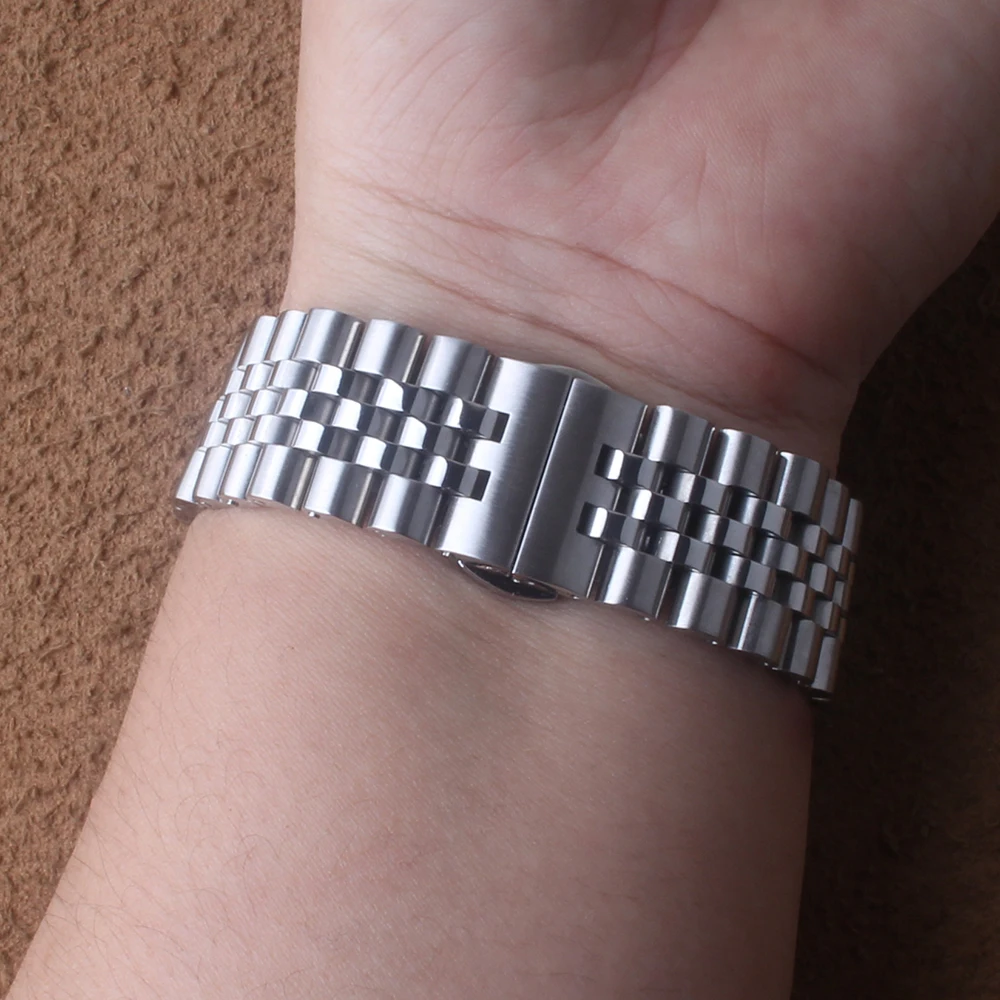 Ремешок для часов из нержавеющей стали полированный матовый металлический