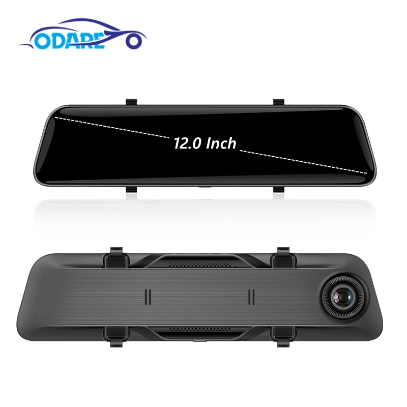 Odare 12 &quotкамера заднего вида FHD 1440P Автомобильный видеорегистратор с двумя