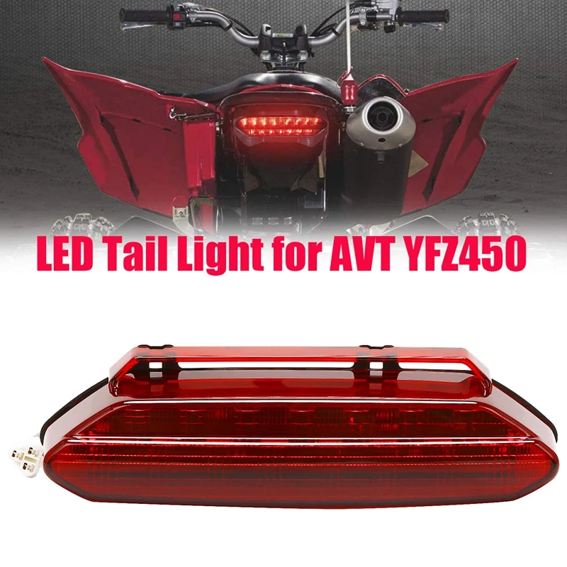 

Светодиодный задний фонарь для мотоцикла, задний стоп-сигнал для Yamaha YFZ450 ATV 2006-2009 (красный)
