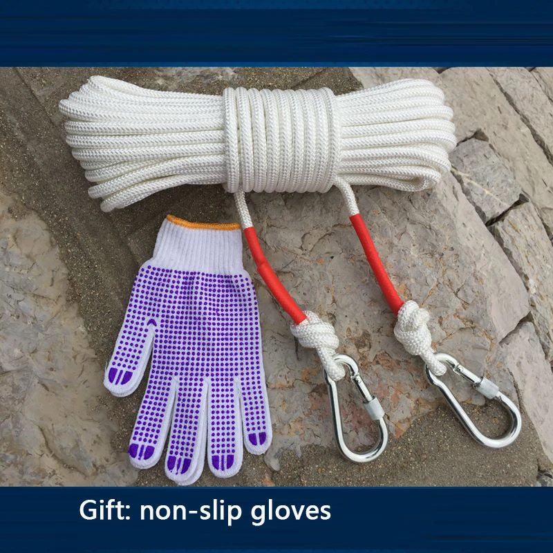 Трос для скалолазания трос с двойным крючком безопасный Outdoo 10 м безопасности от