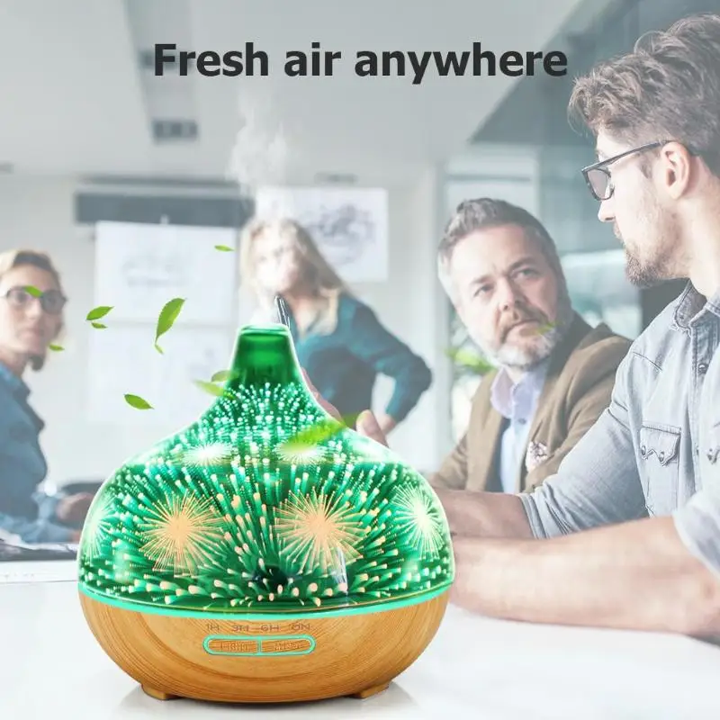 400 мл Фейерверк Любовь ваза увлажнитель воздуха очиститель 7 цветов светодиодный