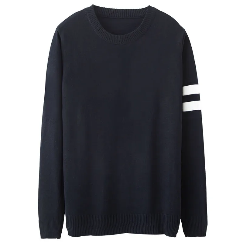 2021 весенний хлопковый Полосатый синий свитер мужской пуловер Повседневный