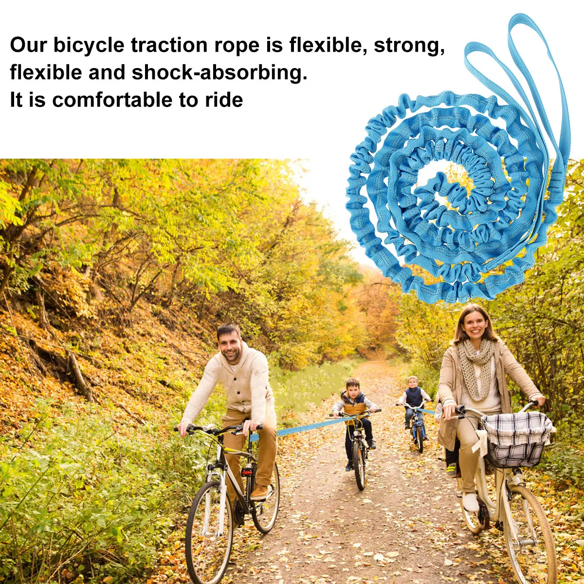 Трос велосипедный нейлоновый для родителей и детей | Спорт развлечения