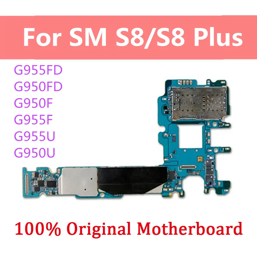 Разблокированная материнская плата для samsung Galaxy S8/S8 Plus G955FD G950FD G950F G955F G955U G950U 64 ГБ с