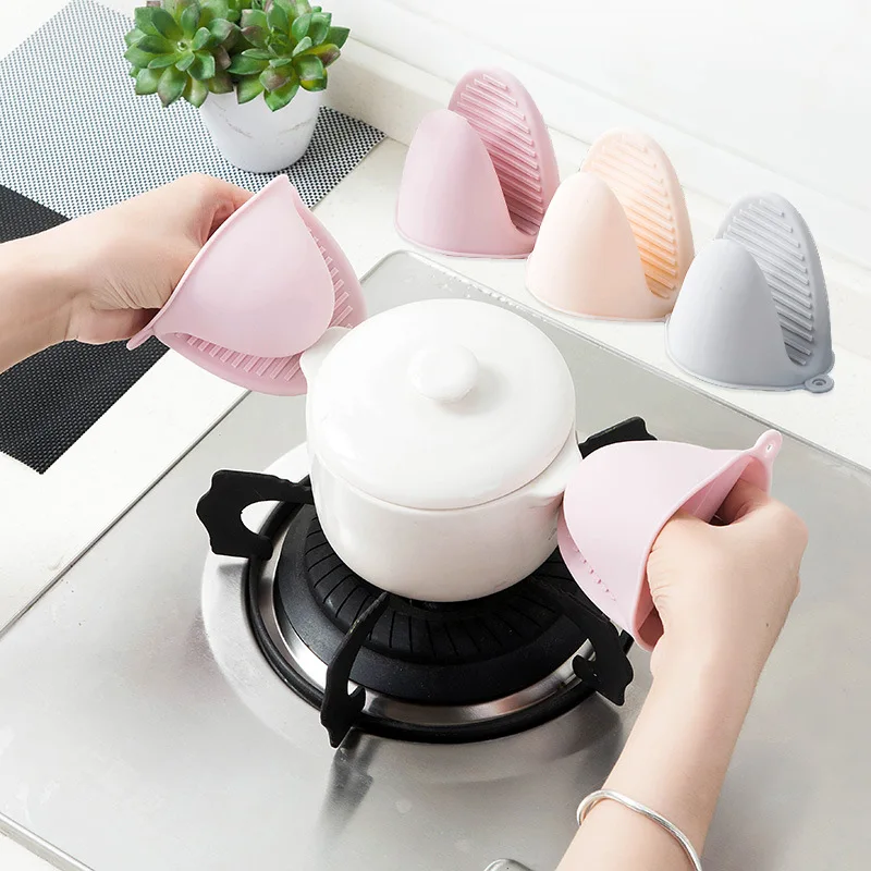 

Silicone Oven Mitts Pot Holder Microwave Oven Gloves Thicken Anti-slip Heat Resistant Kitchen Gloves Baking Accessories