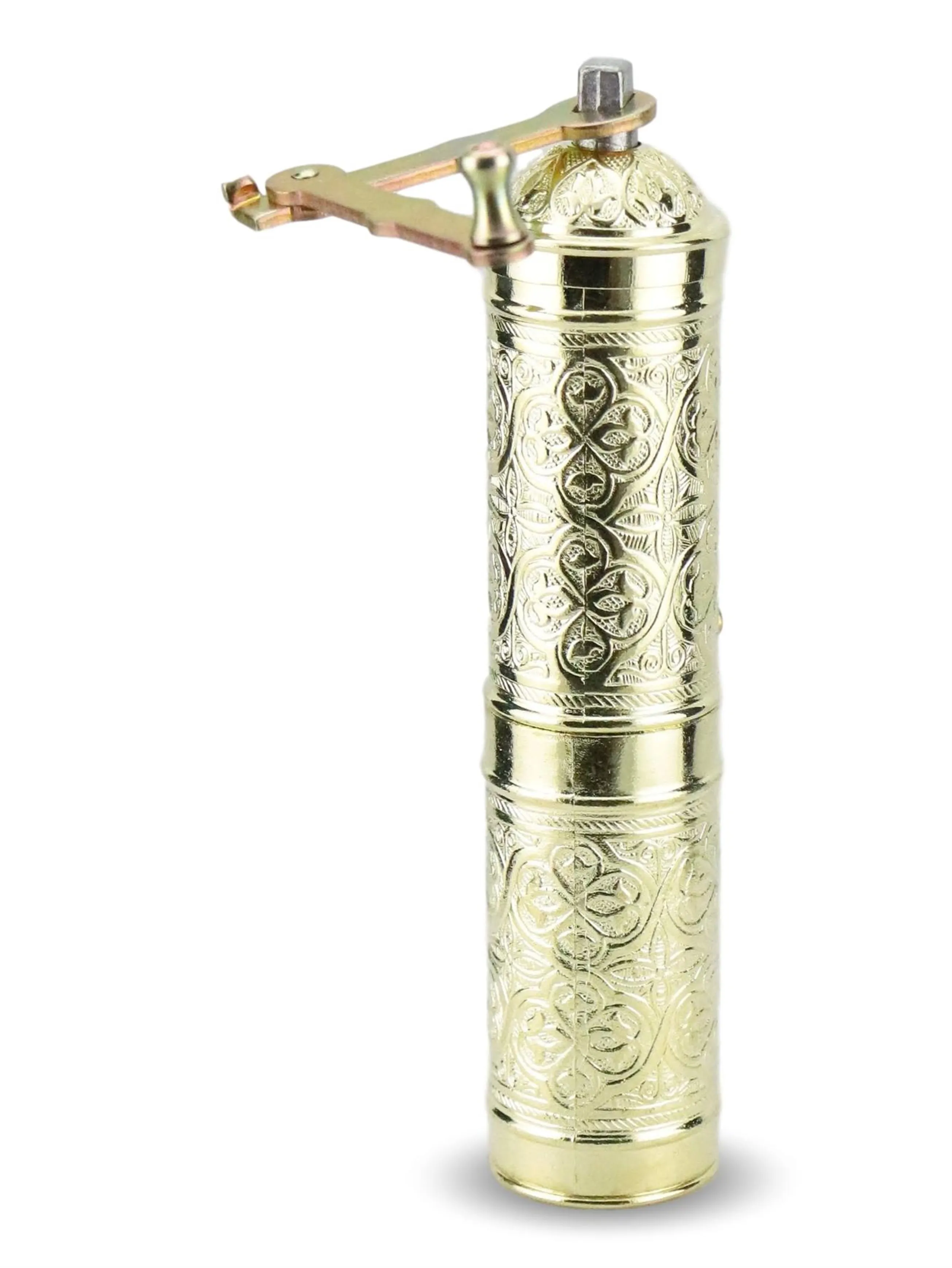 

Morya Manual Coffee Grinder Coffee Bean Grinding Brass Alloy Mechanism Adjustable Burr Mill Portable Conical Tools 20 Cm