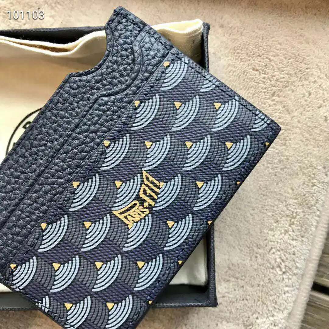 high quality genuine leather faure le mens card holder classic business credit card bags coin purse wallets free global shipping