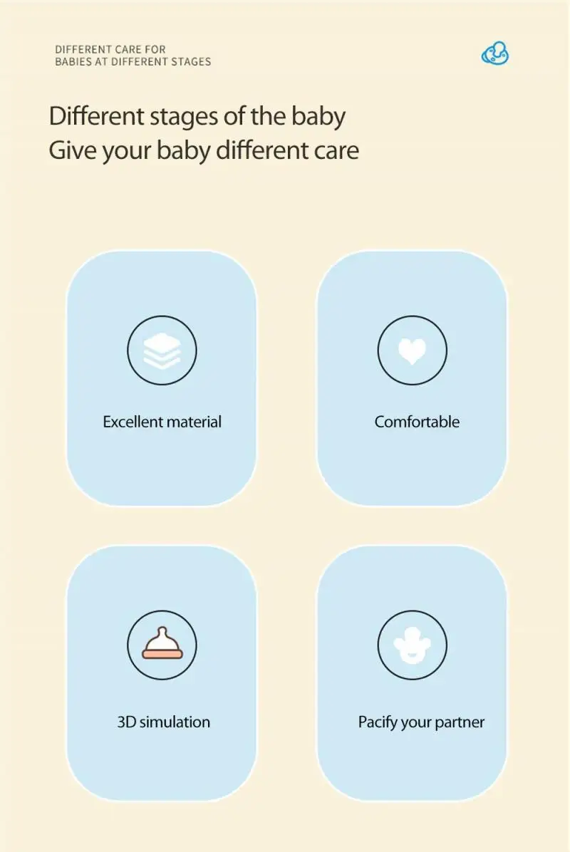 

DuoLaDuoBu Liquid Silicone Pacifier Baby Sleeping Pacifier Round Head Flat Head Silicone Pacifier Nipple Accessories