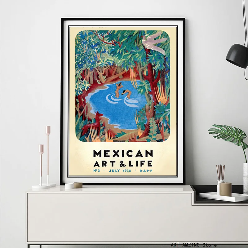 Мексиканский художественный и жизненный постер журнал купальный бассейн