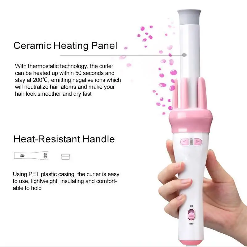 

Automatic Hair Curler Hair Curlers Electric Ceramic Spiral Hair Curling Iron Wand Salon Hair Styling Tools Hair Wand Iron