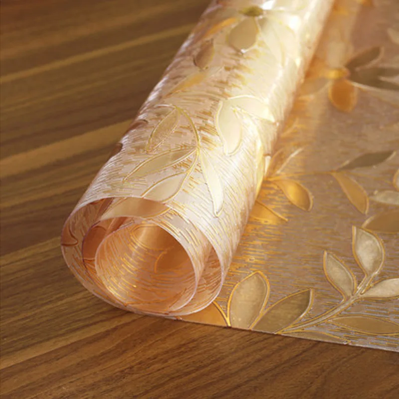 Водонепроницаемая скатерть с золотым узором прямоугольное защитное покрытие на