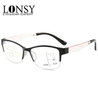 lonsy square progressive multifocal reading glasses anti blue light lens eyewear presbyopic gift for parents