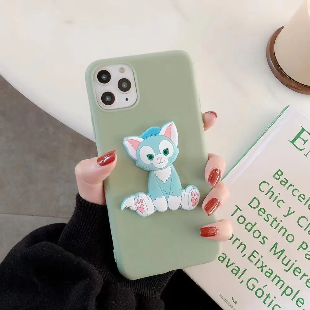Японский 3D милый мягкий чехол для iphone 11MAX 11Pro MAX XS XR 8 plus для samsung S10 - Цвет: D
