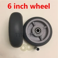 high quality 6 inch rubber wheel 6 solid wheel flat wheel cart wheel medical caster silent wheel cloth grass wheel 1 pcs
