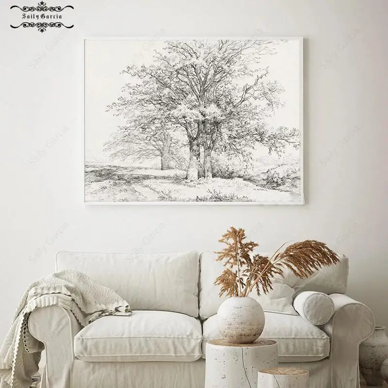 Нейтральная галерея настенная Картина на холсте фермерские растения винтажные