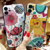 pinzheng fashion relief soft shell phone case for iphone 11 12 pro max mini 7 8 6 6s plus xr x xs max shockproof case cover