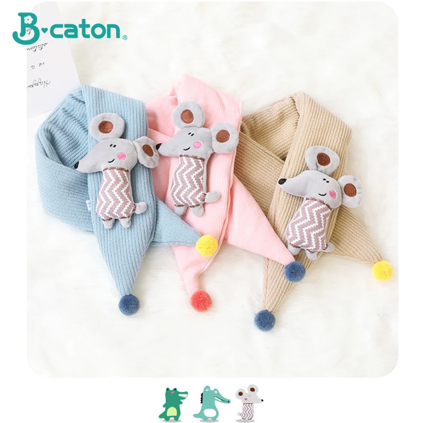 Children'S Scarf Boy And Girl Scarfs Knitted In Autumn Winter Warm Thick Cotton Baby Cute Cartoon Animal New 1-6 years Old | Детская