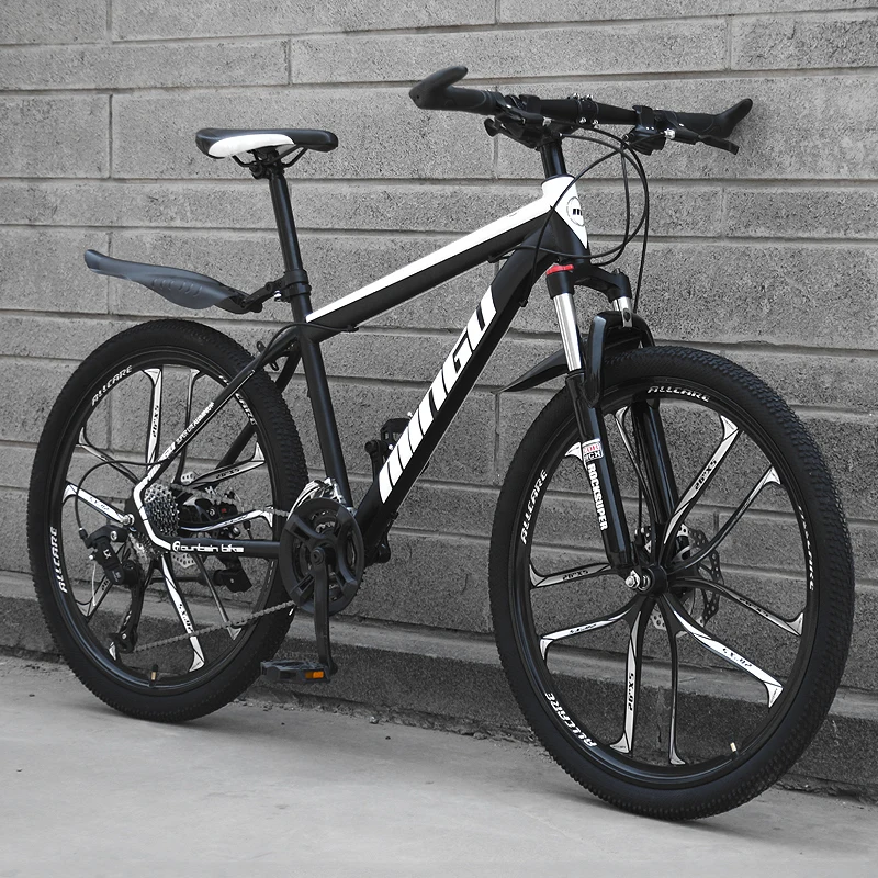 Kaufen Mountainbike 24/26 Inch Speed Zehn Messer Rad Off-road Doppel Disc Brems Öl Brems Stoßdämpfer Road Racing Student Erwachsene