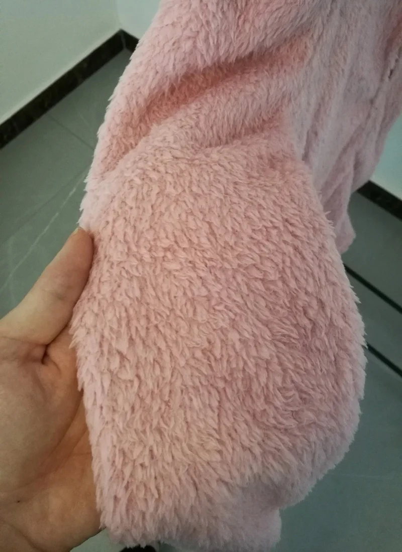 Зимняя теплая Пижама Kugurumi для взрослых с длинным рукавом капюшоном кроличьими