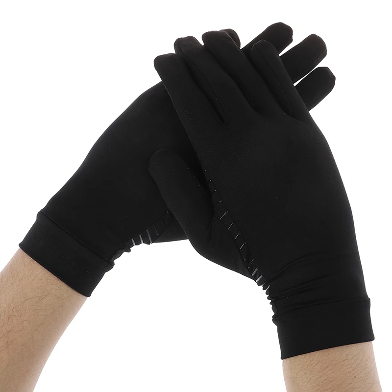 1Pair Copper fiber Therapy Compression Gloves Hand Arthritis Joint Pain Relief Half Full Finger for Women Men | Аксессуары для