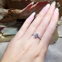 Luxury 925 Silver Ring Emerald Cut 1ct 2ct 3ct GH Color rectangle moissanite jewelry Anniversary gift Engagement ring