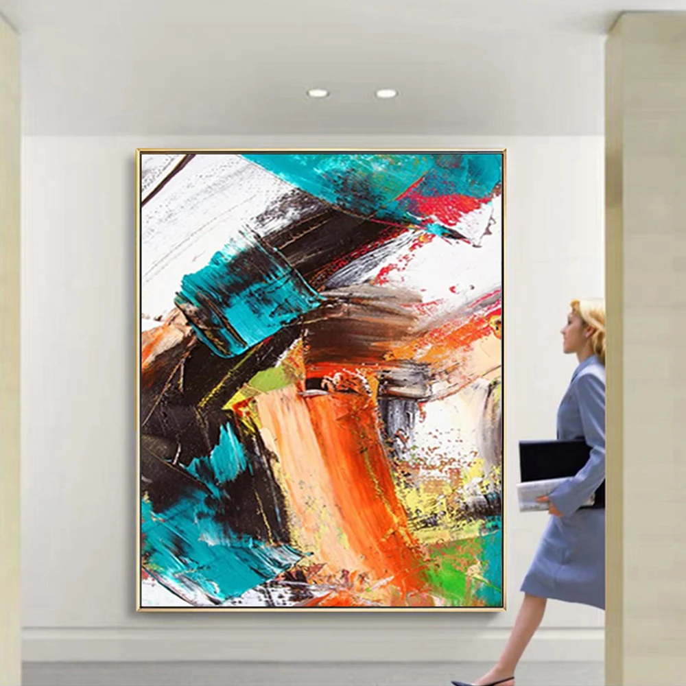 

Abstract Oil Painting Handmade On Canvas Modern Wall Art For Home Cuadros Canvas Paintings Large Salon Hotel Decoration Unframed