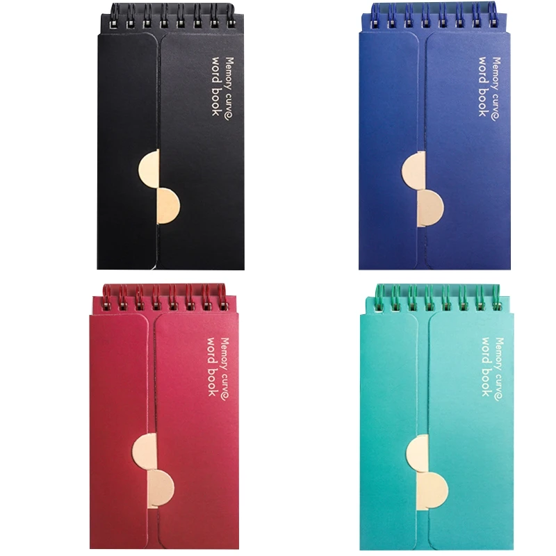 R9JA 4Pcs Words Memorizing Books Pocket Notepad 3''x5'' piral Notebooks Kid Gift Sets | Канцтовары для офиса и