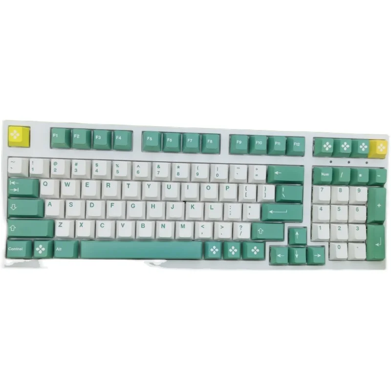 

1 Set Dandy Theme Keycap For MX Switch Mechanical Keyboard PBT Dye Subbed Key Caps Cherry Profile Minimalist Green Keycaps