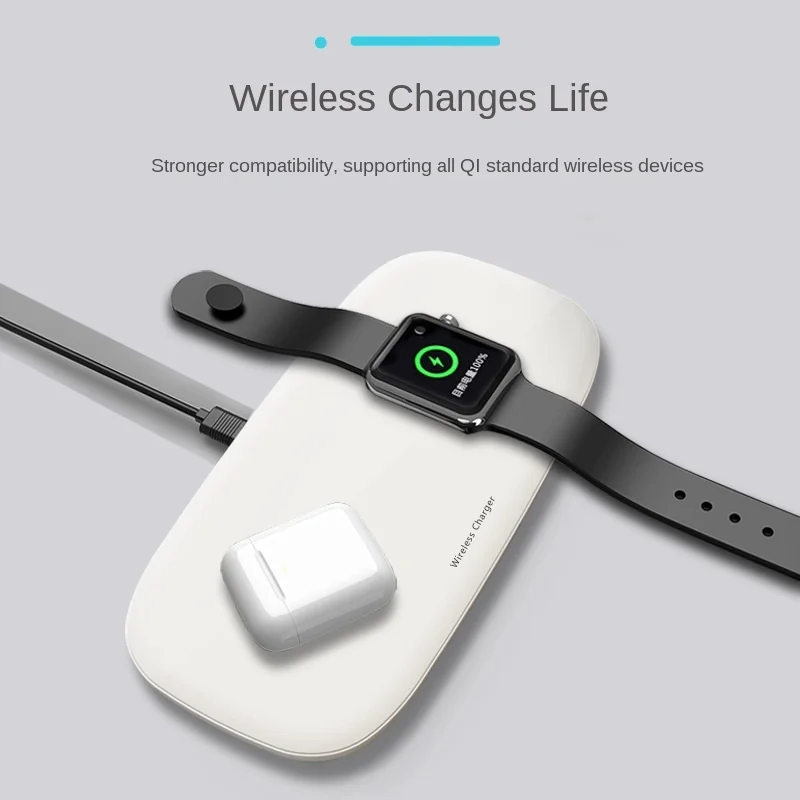 

15W/20W 2 in 1 Dual Seat Qi Wireless Charger for Samsung S20 S10 Double Qi Fast Charging Dock Pad For IPhone 12 11 Airpods Pro