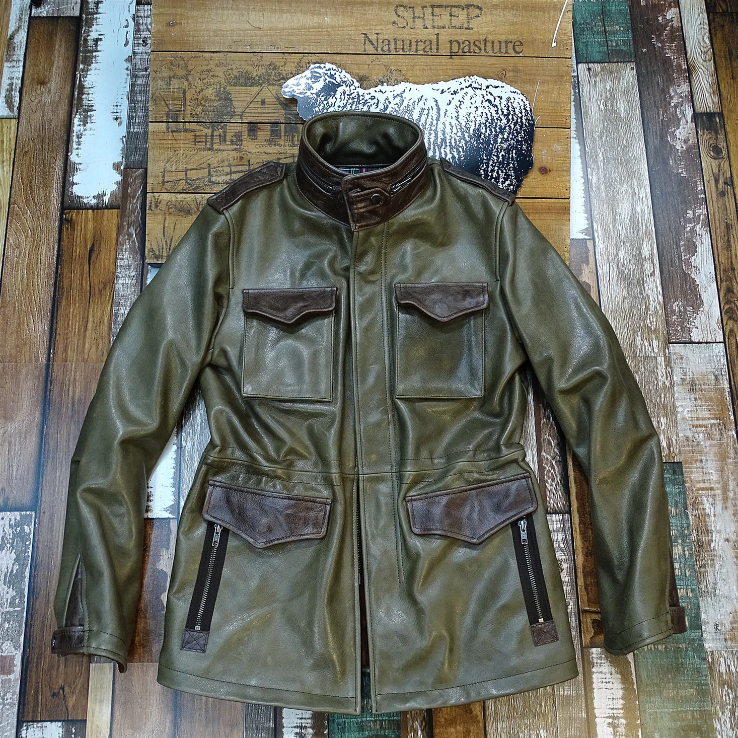 

Цена выше в любое время! Масло импортная зеленая кожа цвет соответствует твиду