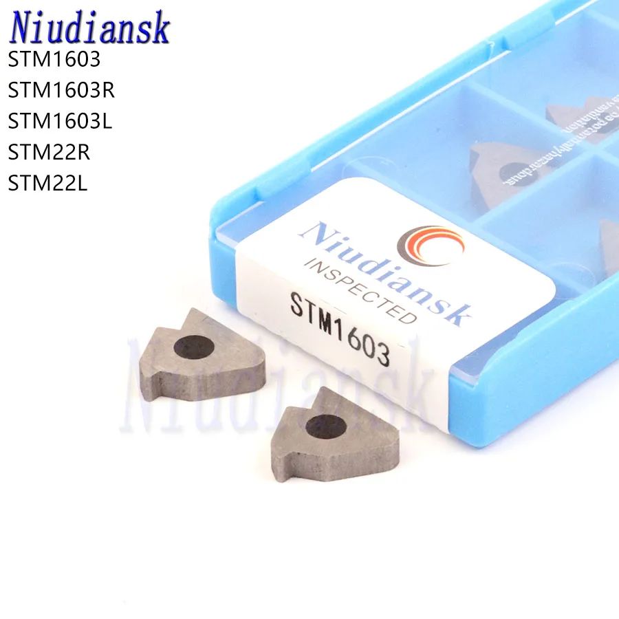 

10pcs STM1603 STM1603R STM1603L STM22R STM22L Thread Knife Pad CNC Lathe Accessories Carbide Insert Shim For Thread Turning Tool