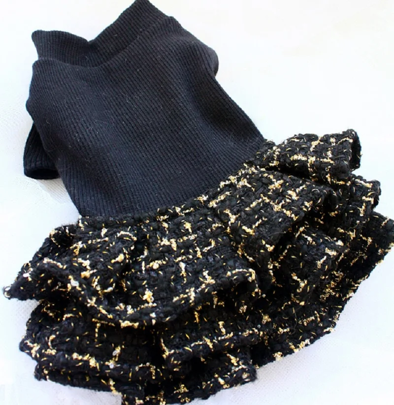 Роскошное пальто для собак ручной работы куртка вязаная зимняя одежда домашних