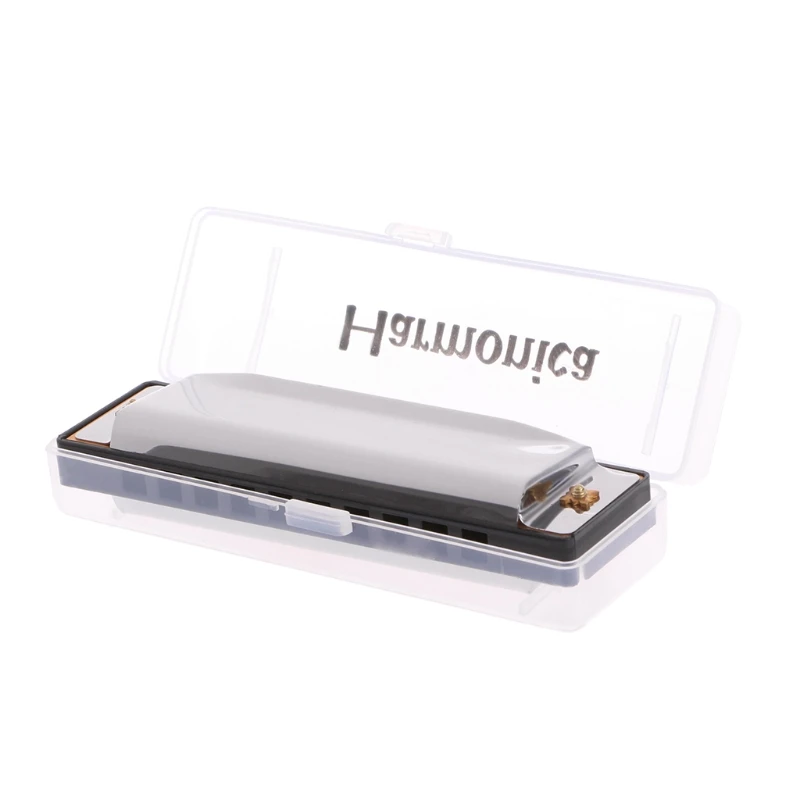 

Губная гармошка Bluetooth, 10 отверстий, ключ C, музыкальный инструмент, нержавеющая сталь, с чехлом