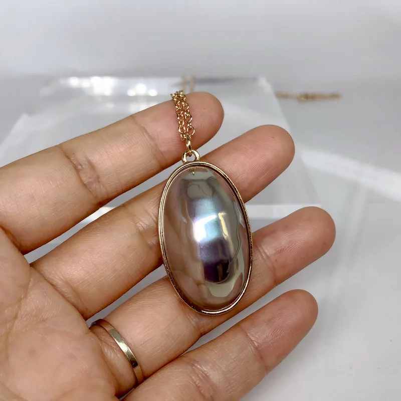 F. J4Z новые классические серьги-гвоздики с большим жемчугом для женщин модные