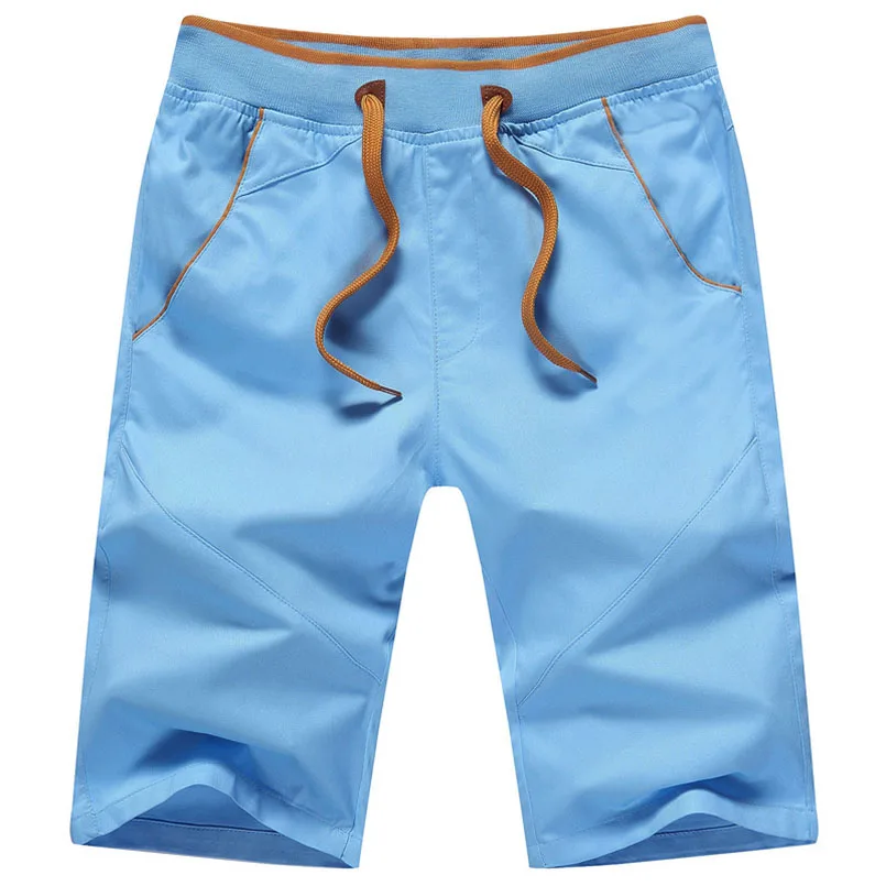 

Summer Men's Cotton Shorts Patchwork Fashion Korean Short Pant Drawstring Sport Thin Casual Male Clothing Plus Size 5XL