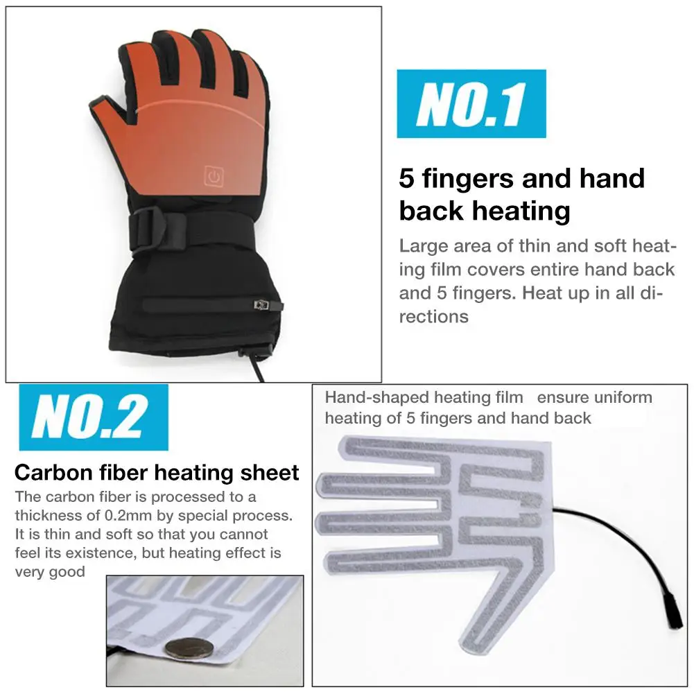 

Electric Heating Gloves Outdoor Heating Gloves Rechargeable Heating Gloves Motorcycle Battery Car Gloves Electric Heating Warm
