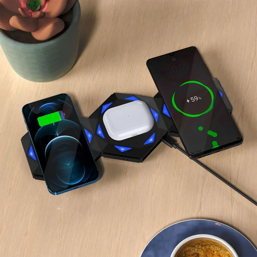 

Быстрое двойное Беспроводное зарядное устройство 2 в 1 для Airpods Pro для iPhone X XR XS 11 Pro Max, Samsung S10 Xiaomi QI Индукционная зарядка