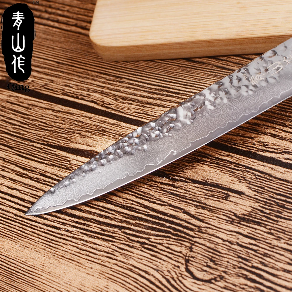QING VG10 дамасский кухонный нож высококачественный японский инструмент из