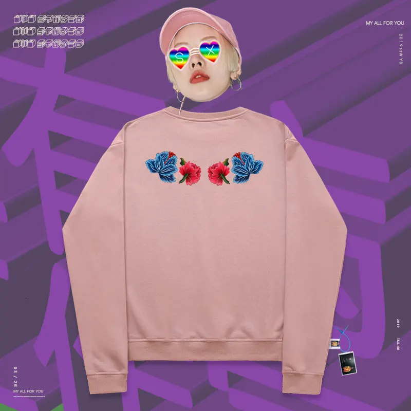 Пуловер с круглым вырезом и принтом в стиле рэп уличная одежда moletom китайская