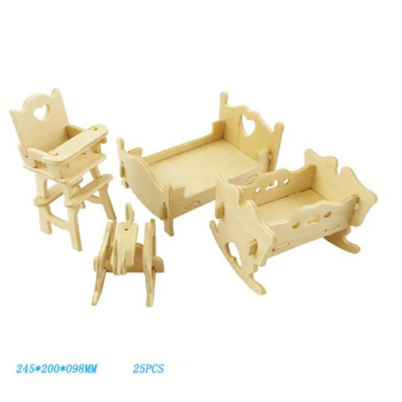 QUINEE OX пианино кровать шкаф деревянный моделирование DIY 3D деревянная головоломка