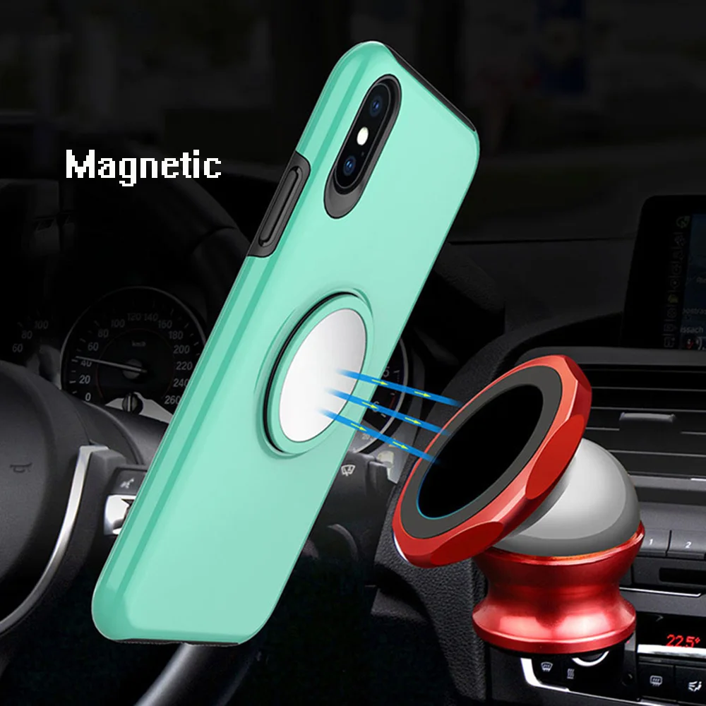 BFOLLOW зеркальная подушка безопасности корпус розетки для iPhone 6 6s 7 8 Plus X XR XS Max 11 Pro Max жесткий чехол из ПК с магнитной задней подставкой
