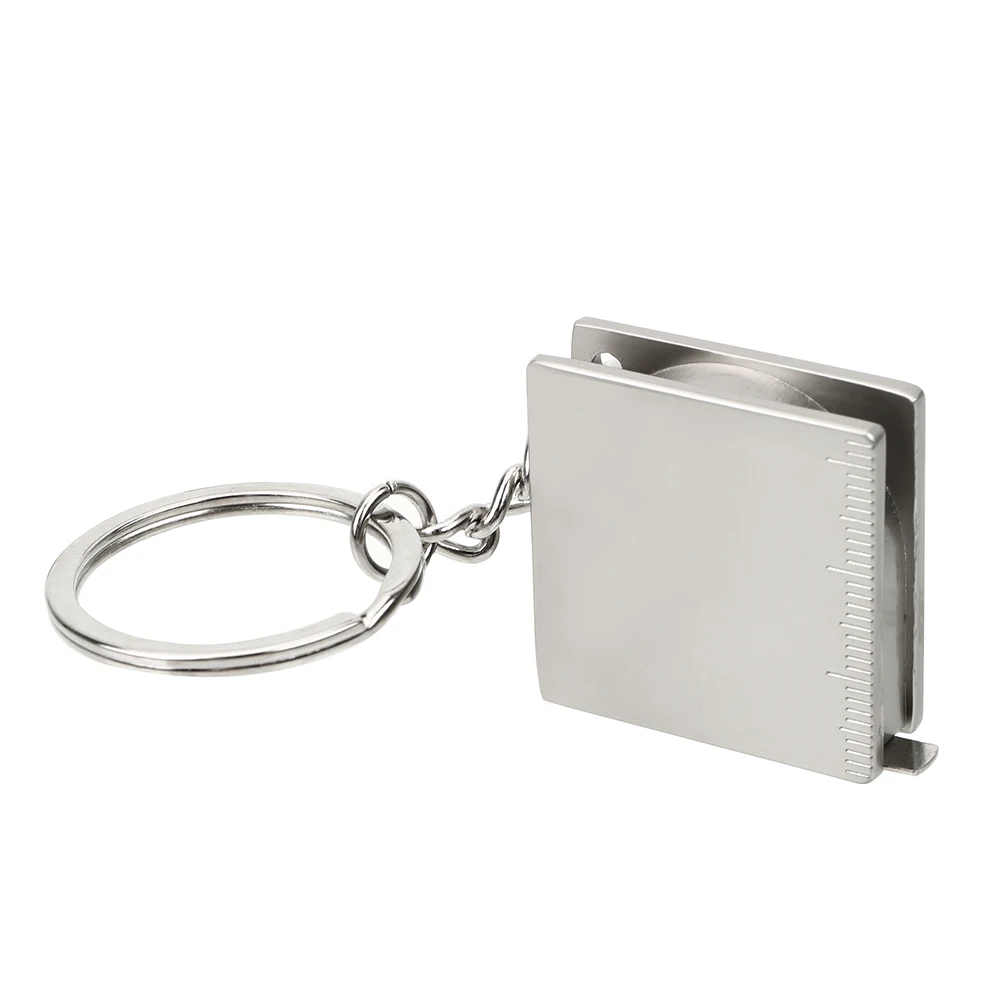 Tape Measure Pull Ruler Measuring Tools Keychain Key Ring Retractable Stainless Steel Keyring Gauging | Инструменты