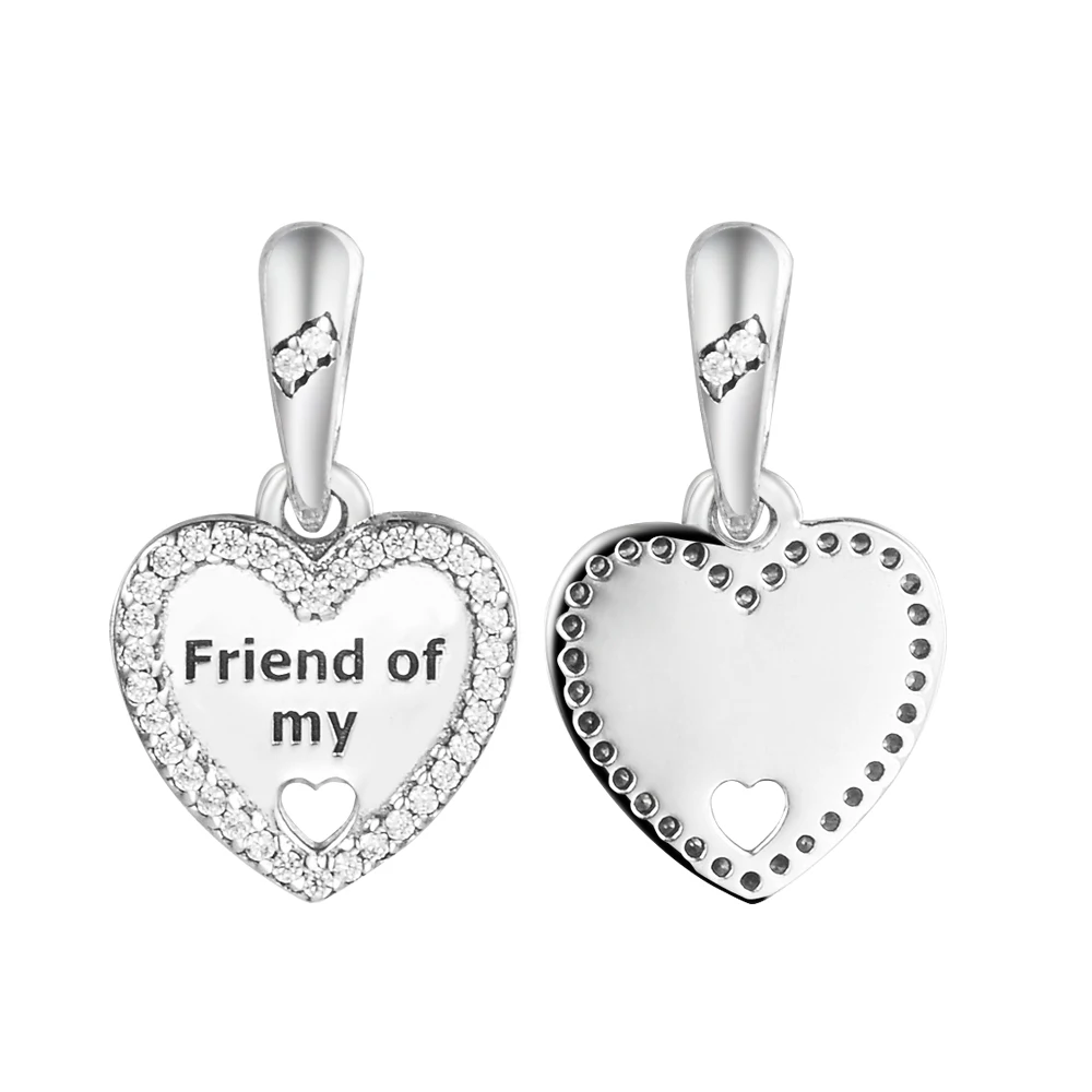 Подвеска женская из серебра 925 пробы с бусинами сердечки дружбы | Украшения и