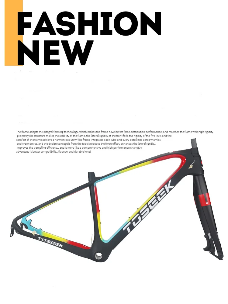 Toseek MTB рама для горного велосипеда 26 27,5 er* 15 17 19 дюймов Полностью углеродная подвеска T800 высокоуглеродное волокно детали для рамы велосипеда