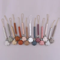 newborn pacifier clip chain bpa free silicone beads dummy nipple soother holder baby teething chewing toys shower gifts